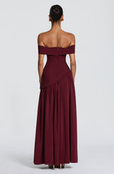 Fioreclo Delilia Maxi Dress in Cherry Lacquer