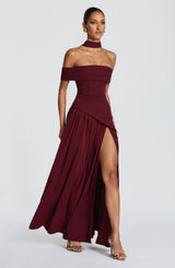 Fioreclo Delilia Maxi Dress in Cherry Lacquer
