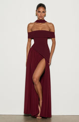 Fioreclo Delilia Maxi Dress in Cherry Lacquer