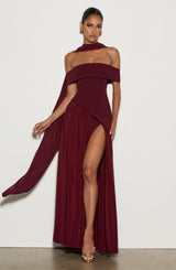 Fioreclo Delilia Maxi Dress in Cherry Lacquer