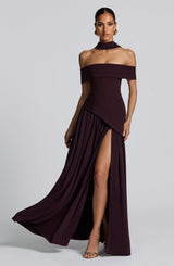 Fioreclo Delisha Maxi Dress in Plum