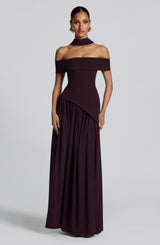 Fioreclo Delisha Maxi Dress in Plum
