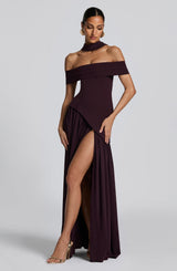 Fioreclo Delisha Maxi Dress in Plum