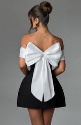 Fioreclo Deltara Mini Dress in Black/White