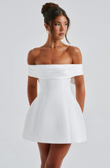 Fioreclo Deltara Mini Dress in Ivory