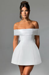 Fioreclo Deltara Mini Dress in Ivory