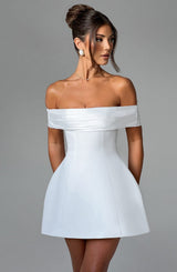 Fioreclo Deltara Mini Dress in Ivory