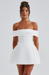 Fioreclo Deltara Mini Dress in Ivory