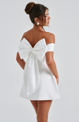Fioreclo Deltara Mini Dress in Ivory