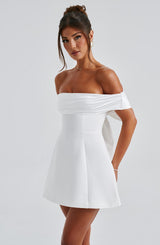 Fioreclo Deltara Mini Dress in Ivory
