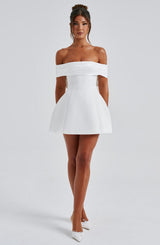 Fioreclo Deltara Mini Dress in Ivory