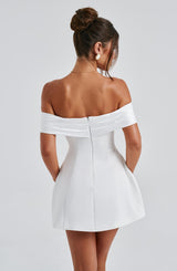 Fioreclo Deltara Mini Dress in Ivory