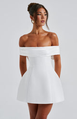 Fioreclo Deltara Mini Dress in Ivory