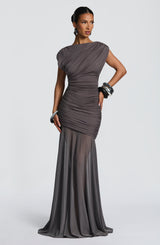 Fioreclo Demelia Maxi Dress in Charcoal