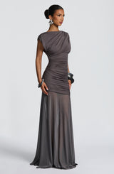 Fioreclo Demelia Maxi Dress in Charcoal