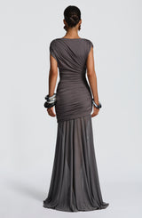 Fioreclo Demelia Maxi Dress in Charcoal