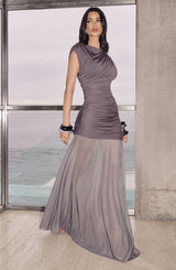 Fioreclo Demelia Maxi Dress in Charcoal