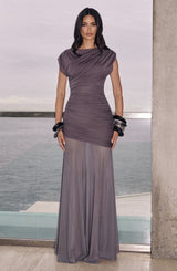 Fioreclo Demelia Maxi Dress in Charcoal