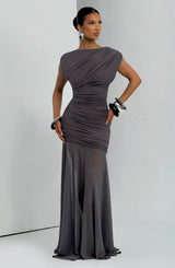 Fioreclo Demelia Maxi Dress in Charcoal