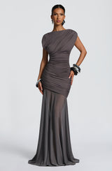 Fioreclo Demelia Maxi Dress in Charcoal