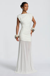 Fioreclo Demelia Maxi Dress in Ivory