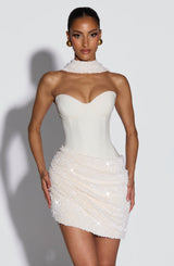 Fioreclo Denisa Mini Dress in Ivory
