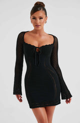 Fioreclo Deziah Mini Dress in Black