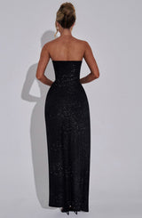 Fioreclo Dhaliana Maxi Dress in Black Sparkle