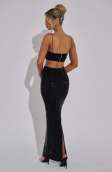 Fioreclo Dimetta Maxi Skirt in Black