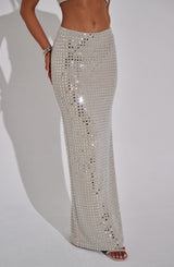 Fioreclo Dimetta Maxi Skirt in Nude