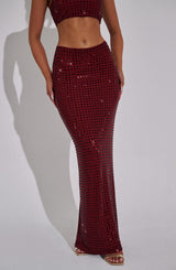 Fioreclo Dimetta Maxi Skirt in Wine