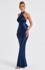 Fioreclo Dimitria Maxi Dress in Navy