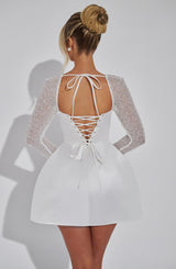 Fioreclo Dolina Mini Dress in Ivory