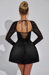 Fioreclo Dollina Mini Dress in Black