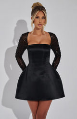 Fioreclo Dollina Mini Dress in Black