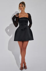 Fioreclo Dollina Mini Dress in Black