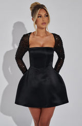 Fioreclo Dollina Mini Dress in Black