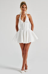 Fioreclo Doriane Mini Dress in Ivory