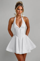 Fioreclo Doriane Mini Dress in Ivory
