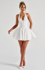 Fioreclo Doriane Mini Dress in Ivory