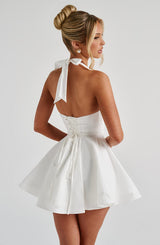 Fioreclo Doriane Mini Dress in Ivory