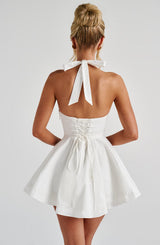 Fioreclo Doriane Mini Dress in Ivory