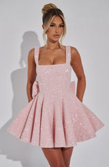 Fioreclo Dorothea Mini Dress in Blush