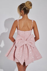 Fioreclo Dorothea Mini Dress in Blush
