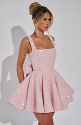 Fioreclo Dorothea Mini Dress in Blush