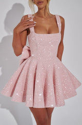Fioreclo Dorothea Mini Dress in Blush