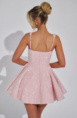 Fioreclo Dorothea Mini Dress in Blush