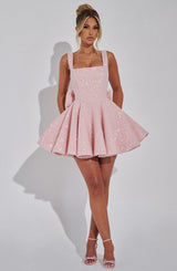Fioreclo Dorothea Mini Dress in Blush