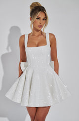 Fioreclo Dorothea Mini Dress in Ivory