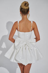 Fioreclo Dorothea Mini Dress in Ivory